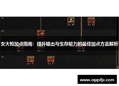 女大枪加点指南：提升输出与生存能力的最佳加点方案解析